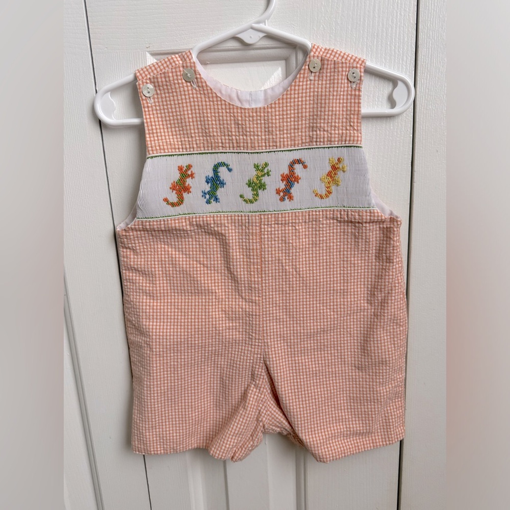 Anavini Lizard Smocked outfit for Baby